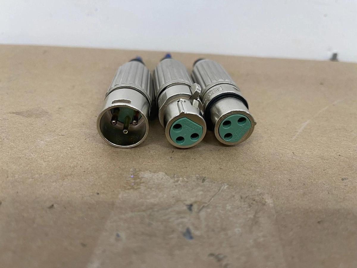 Used Switchcraft XLR 3-Pin Connectors - 2 Female - 1 male - Lot of 3