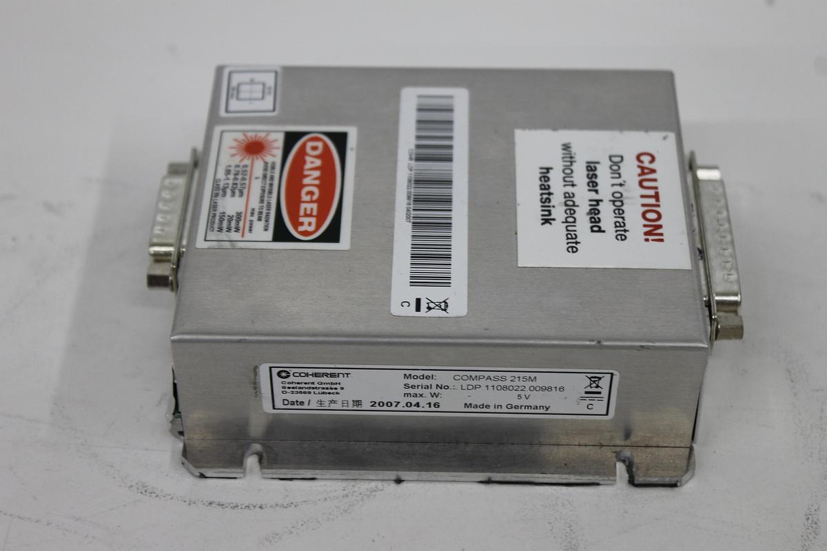 Used Coherent Compass 215M-15 Laser Head, Power Unit, and Cable