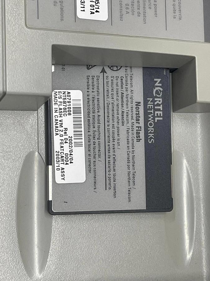 Used Nortel NTAB2456 Viocemail W/ NTAB2385 Flashcard, NTAB2385 Expansion, A/C Adapter