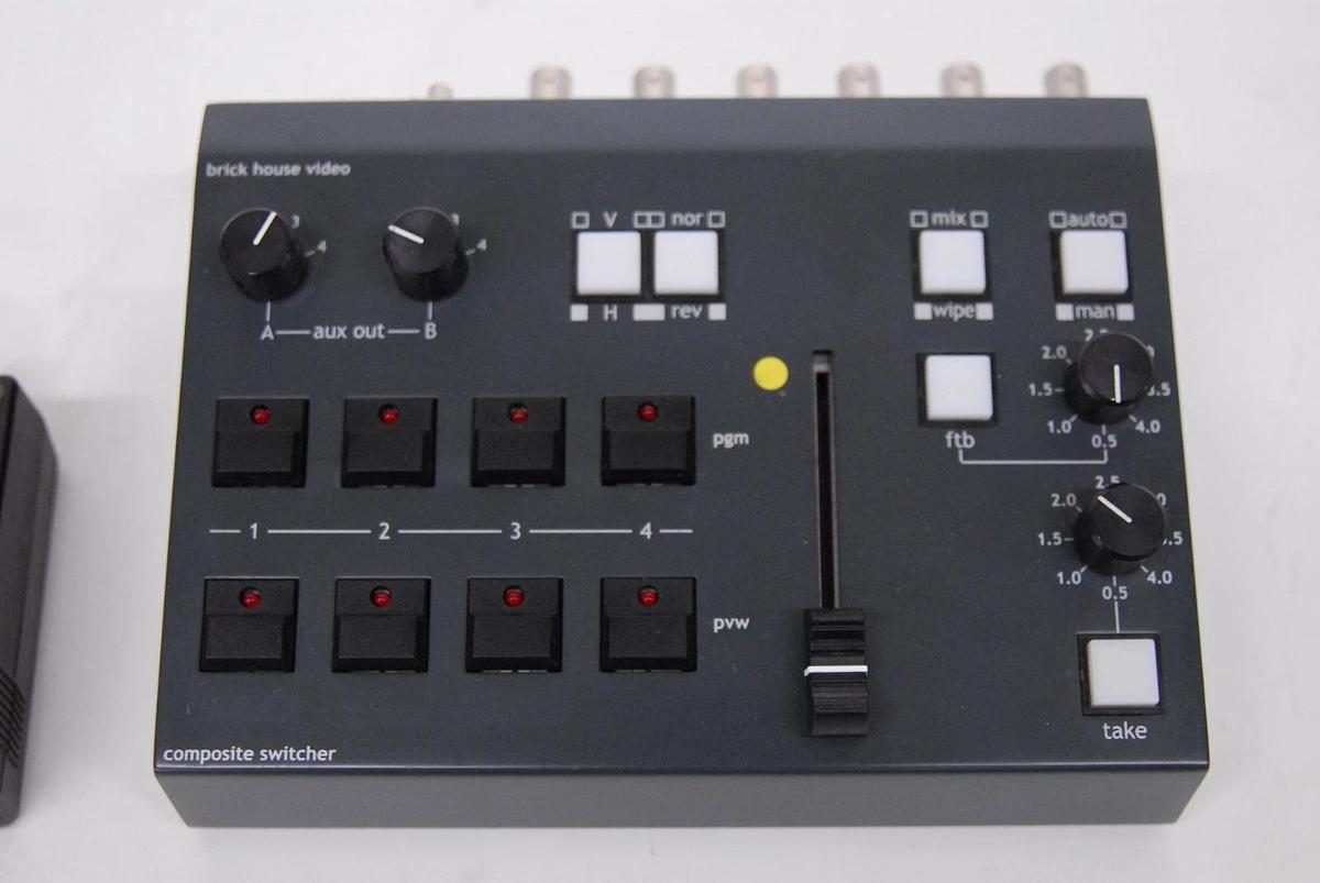 Used Brick House Video VTB-2A Composite Switcher w/ Power Adapter - TESTED