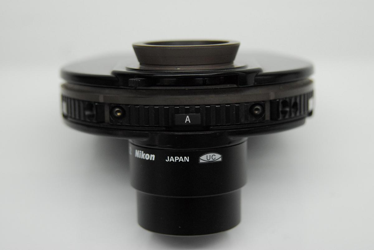 Used Nikon LWD 0.52 Microscope Condenser Turret W/ DIC N2 Prism