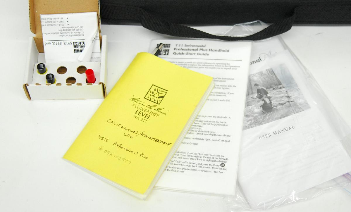 Used YSI Professional Plus Water Quality Meter W/ Quatro ISE-ISE-DO-COND-T, ProComm Kit 605604
