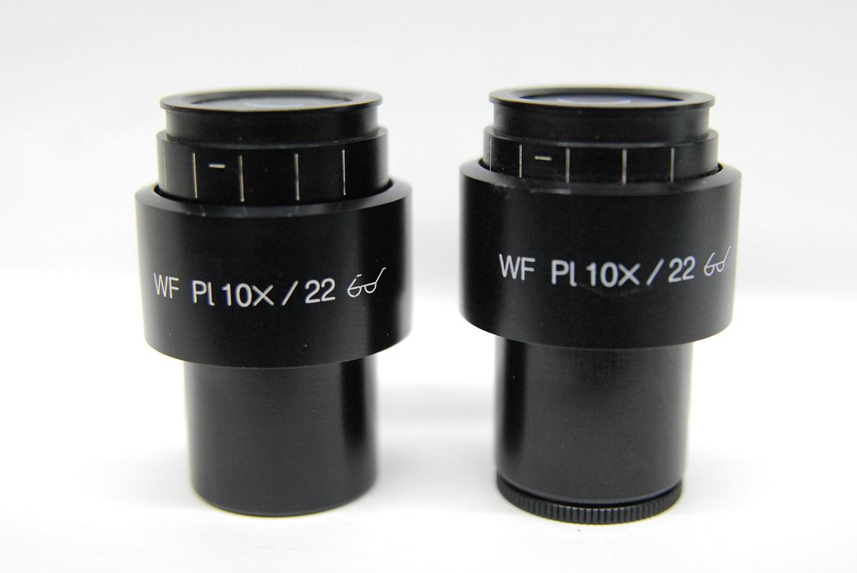 Used WF PL10X/22 Wide-Field Plan 10x/22 30mm Tube Eyepiece Set