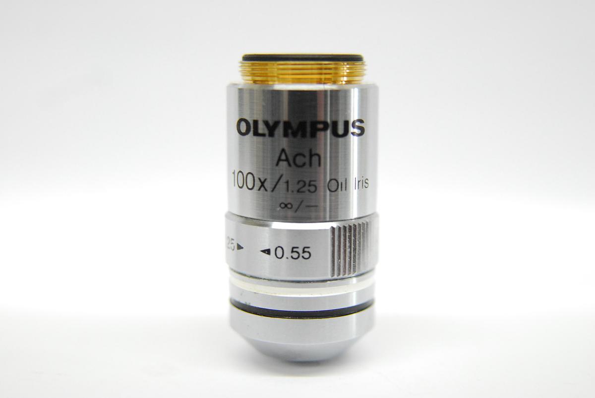 Used Olympus Ach 100x/1.25 Oil Iris ∞/- Infinity Microscope Objective