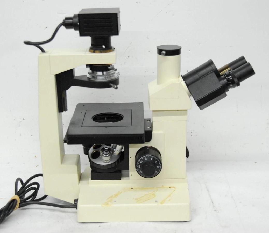 Used VWR VistaVision Inverted Trinocular Microscope W/ 10x, 25x PL L Objectives