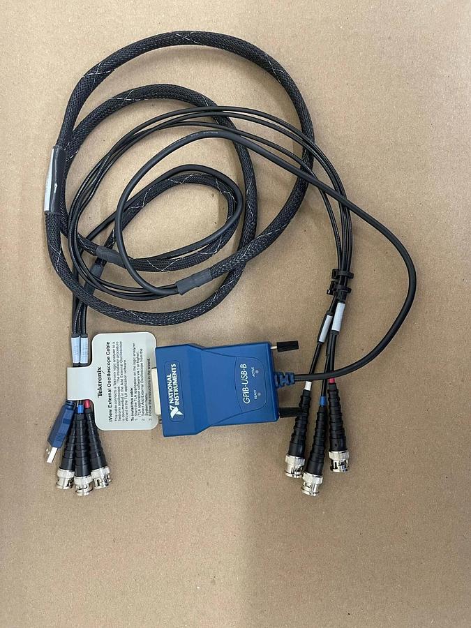 Used TEKTRONIX 012-1614-01 iView Oscilloscope Cable W/ GPIB-USB-B Interface Adapter