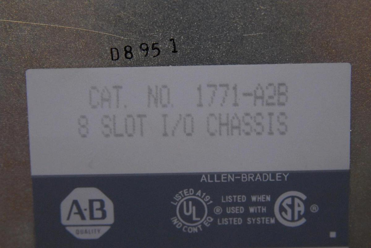 Used Allen-Bradley 1771-A2B 8 Slot I/O Chassis
