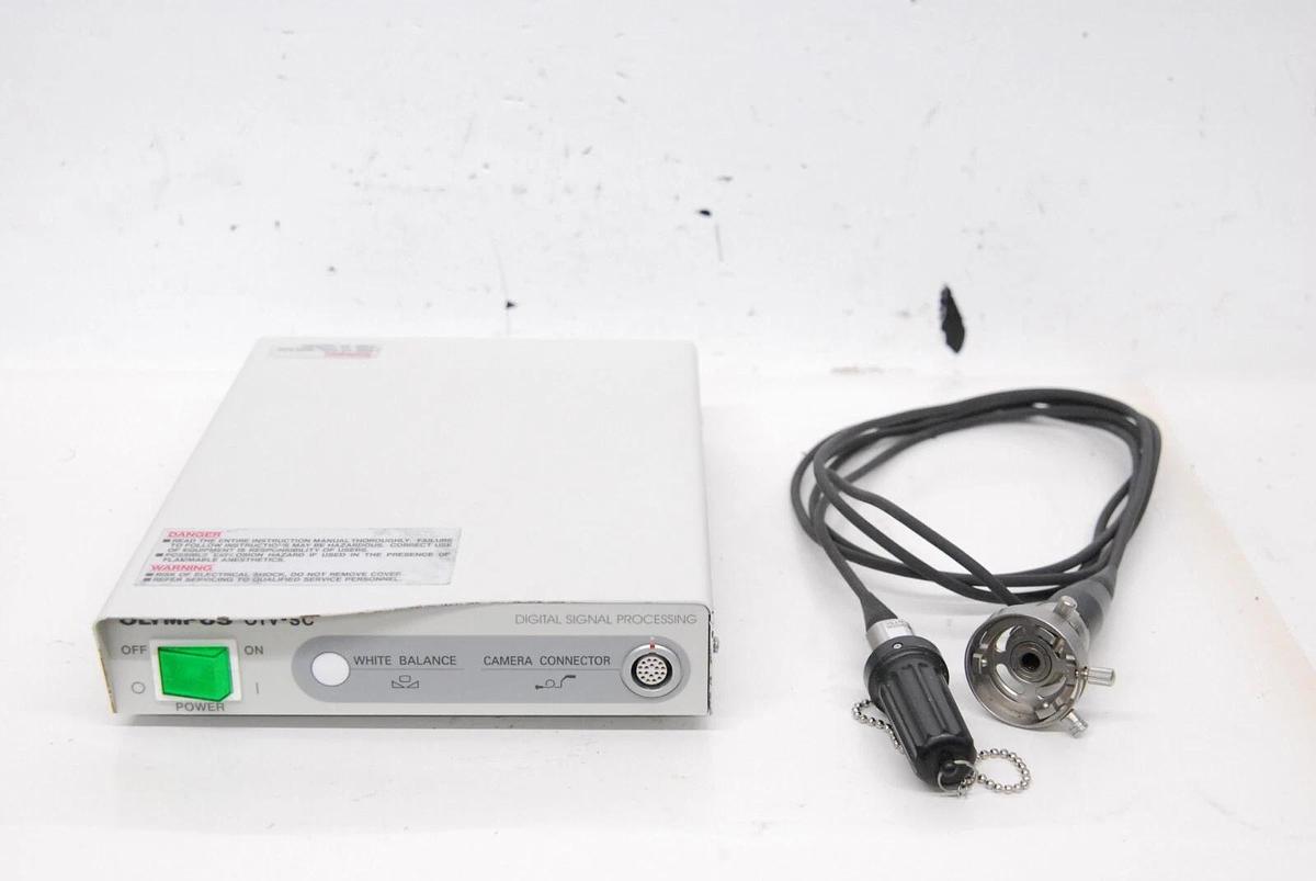 Used Olympus OTV-SC Video System W/ MAJ-554 Endoscope Camera Head, AR-T10E Coupler