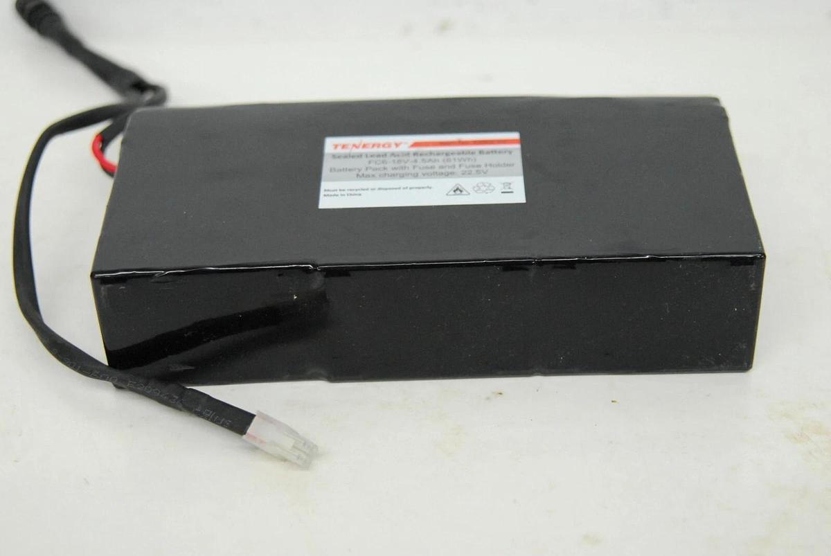 Used Tenergy 42002-02 42-1030 Sealed Lead Acid Rechargeable Battery FC6-18V-4.5Ah