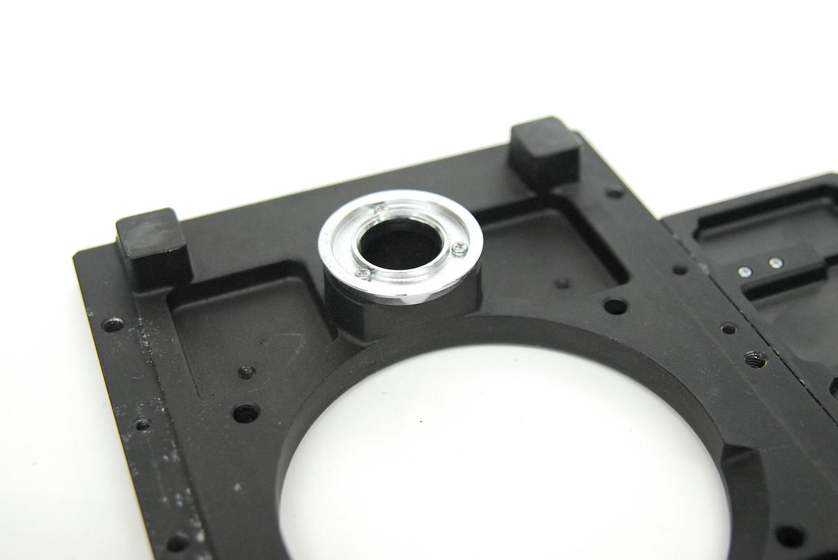 Used Olympus IMT2-SP Stage with Insert, Mechanical XY Click-Stop Attachment