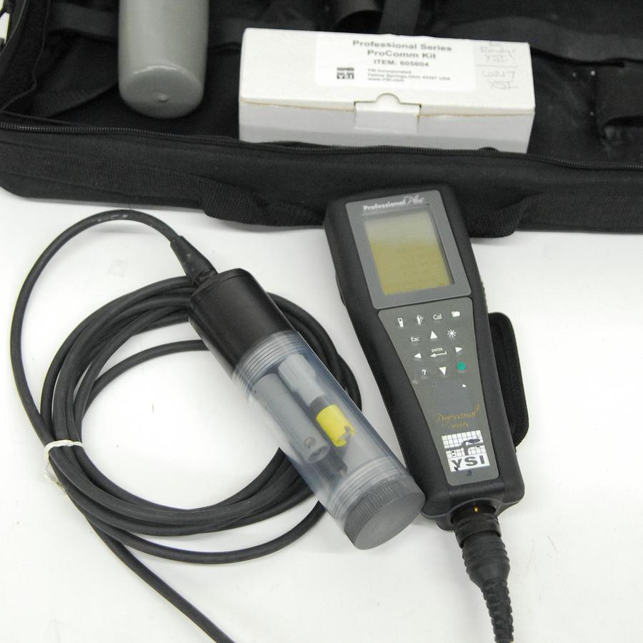 Used YSI Professional Plus Water Quality Meter W/ Quatro ISE-ISE-DO-COND-T, ProComm Kit 605604
