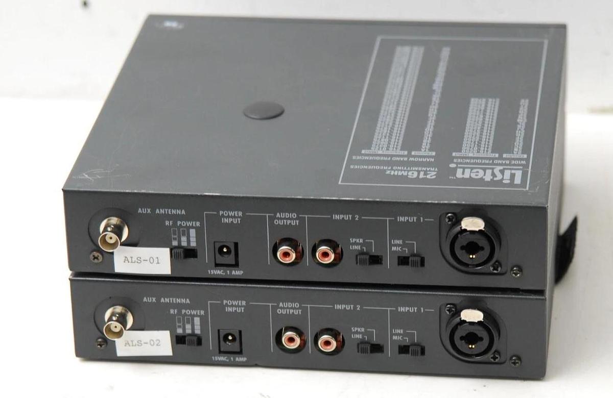 Used Listen LT-800 216MHz RF Transmitter - For Parts - Lot of 2