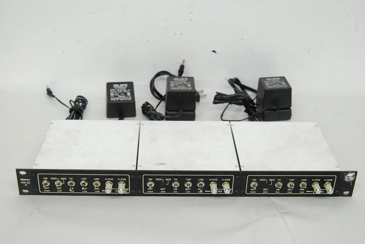 Used Horita RM-50 II Time Code Generator (2x W313, 1x T310) W/Power adapters - TESTED
