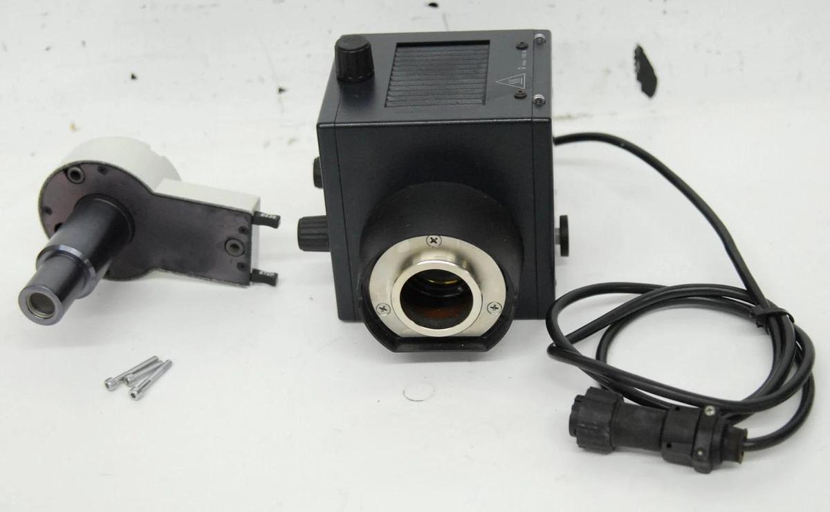 Used Leica 307-072.058 Hg 50W LH-106z Lamp Housing W/ DM IL Fluorescence Port Mount