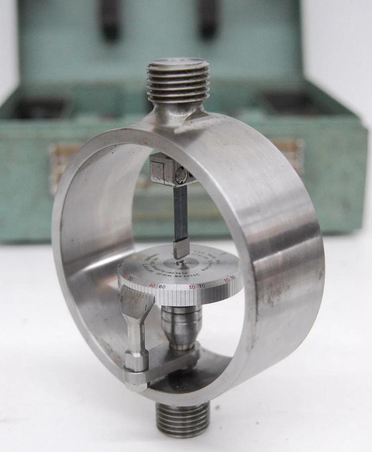 Used Morehouse 5000 LB Capacity Proving Ring W/ Case - Missing Rod