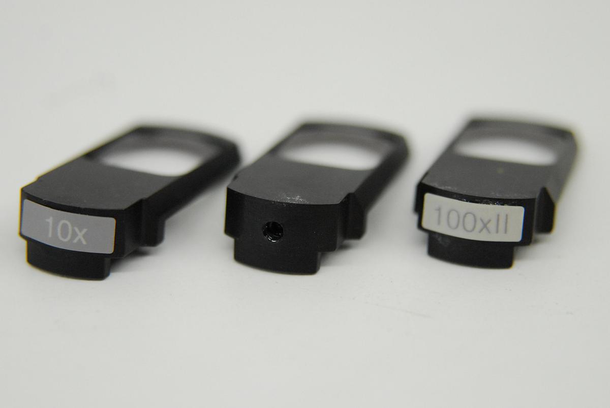 Used Nikon 10x, 100xII, 40x Nomarski Prism Slider (TE2000) - Lot of 3