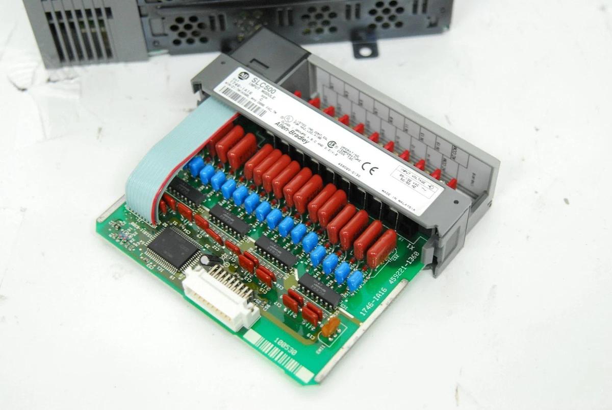 Used AB SLC 500 1746-A4 4-Slot Rack, 1747-L511 CPU, 1746-IA16, 1746-OW16, 1746-P1