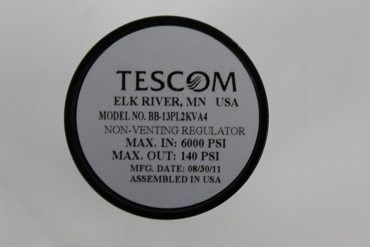 Used TESCOM BB-13PL2KVA4 High Pressure Gas Pressure Reducing Regulator