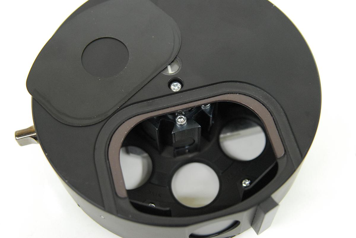 Used Olympus IX2-RFAC 6 Position Microscope Fluorescence Filter Cube Turret