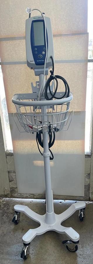 Used Welch Allyn 42MTB Vital Signs Monitor w/ Stand, Accessories