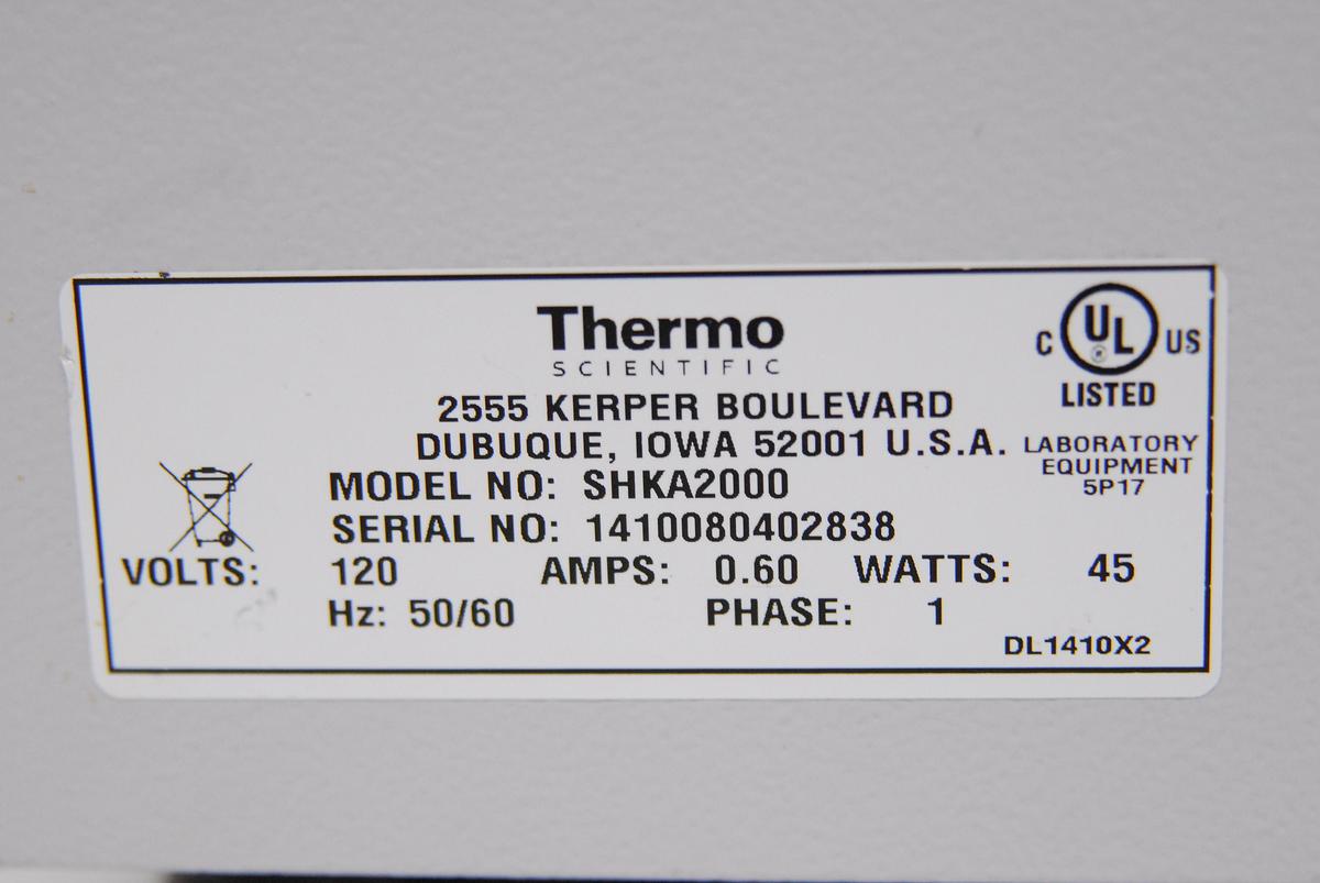 Used Thermo Scientific Barnstead Lab-Line SHKA2000 MaxQ 2000 Orbital Shaker