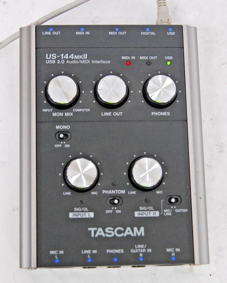 Used Tascam US144MKII USB 2.0 Audio MIDI Interface Bus-powered - TESTED 43774024858