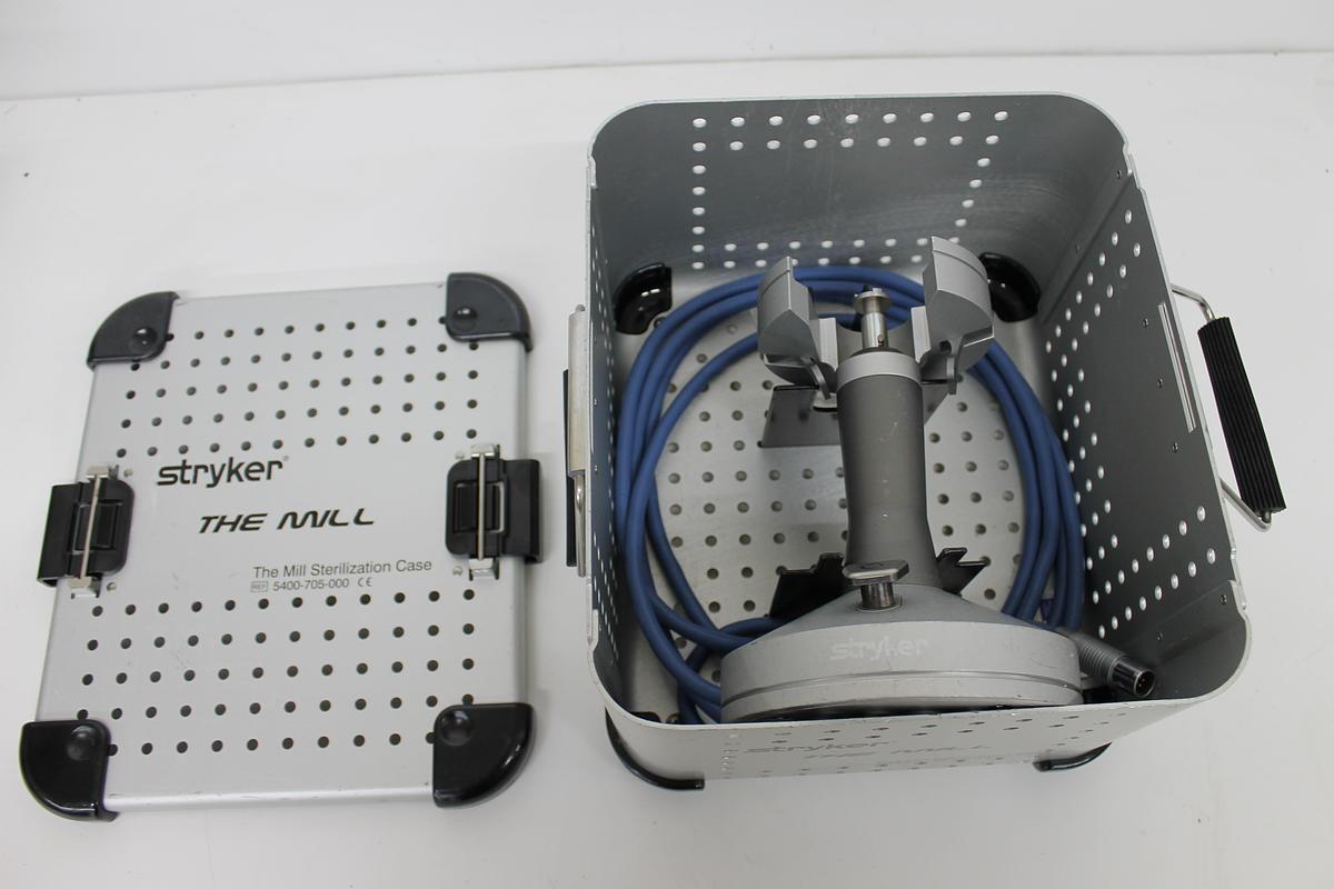 Used Stryker 5400-700 The Bone Mill w/ 5400-705 Sterilization Case and Cable