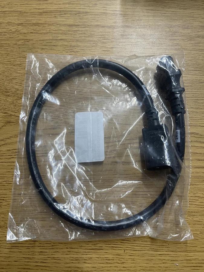 Used 2Ft Power Cord C13 To C14 Black PWCD-C13C14-15A-02F-BLK