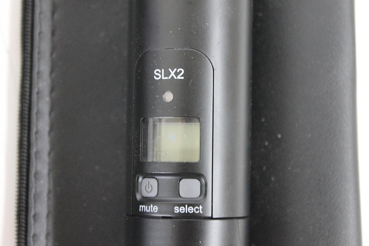 Used Set of 2x Shure SLX4 Wireless Receiver w/ 2x SLX2 Microphones