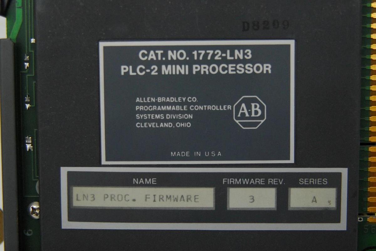 Used Allen-Bradley 1772-LN3 PLC-2 Mini Processor W/ Key