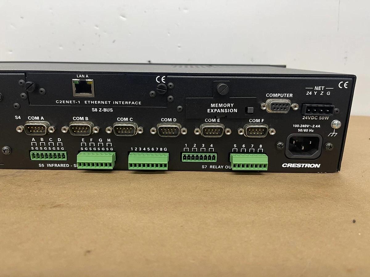 Used Crestron AV2 Audio Video Control Processor W/ C2ENET-1 Card