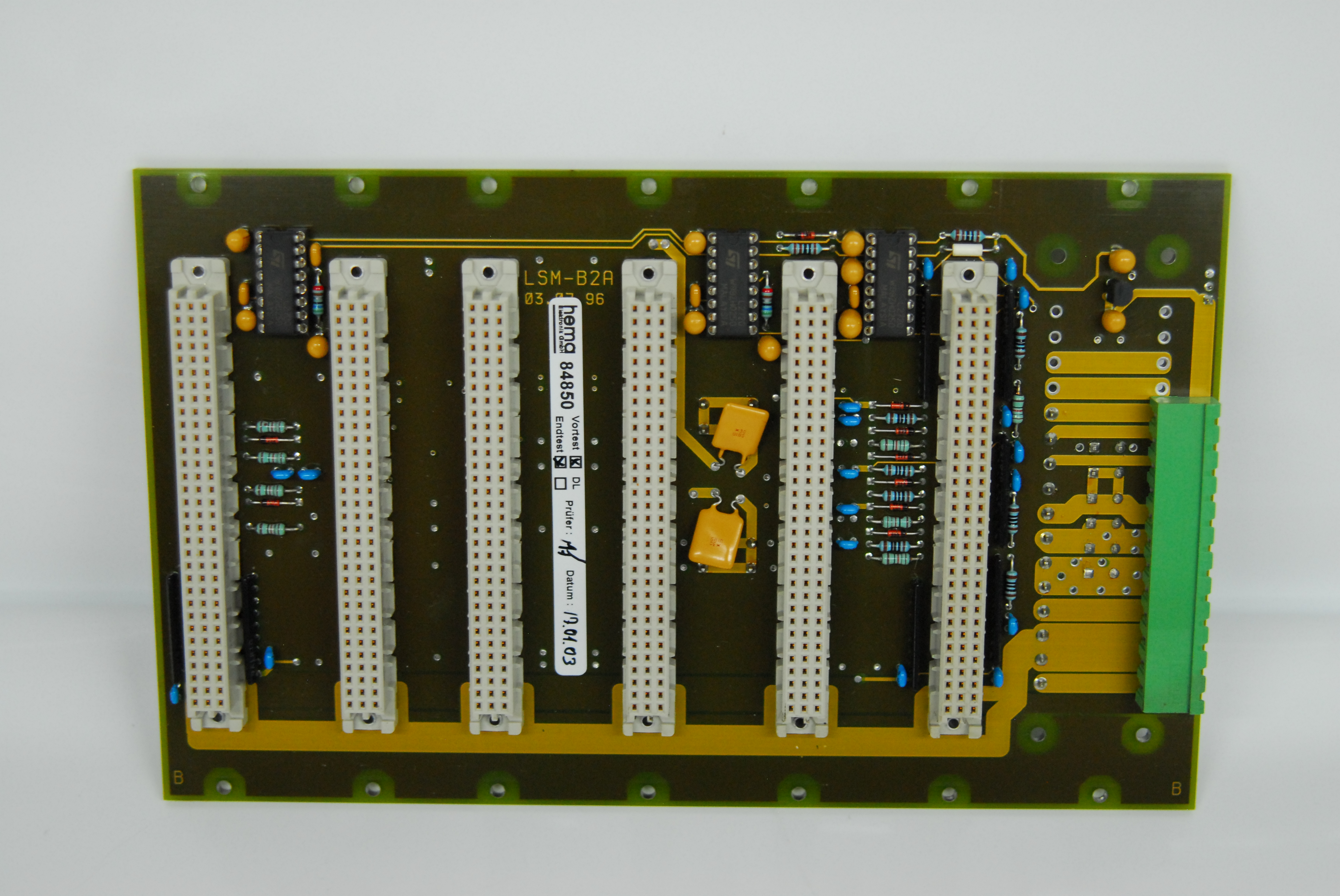 Used Zeiss Hema LSM-B2A Backplane Interface Board - ECU-LMS/META