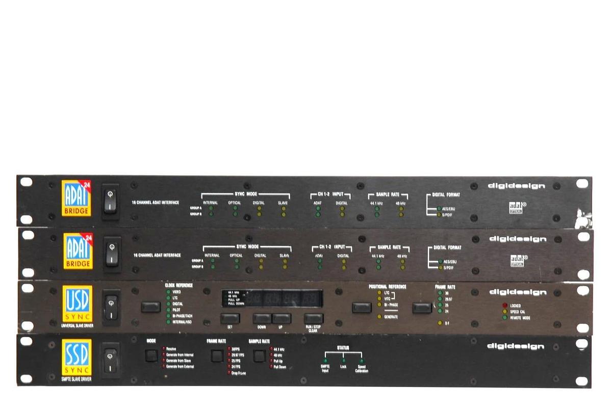 Used Digidesign Lot ADAT Bridge 24 x2, SSD Sync SMPTE, USD Universal Sync