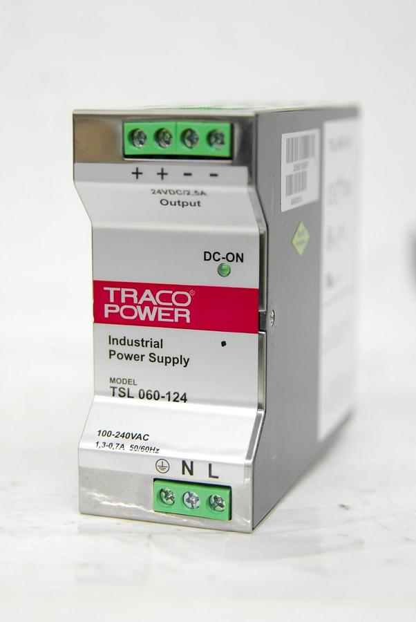 Used Traco Power TSL 060-124 Power Supply 24V 2.5A DIN Rail Mount