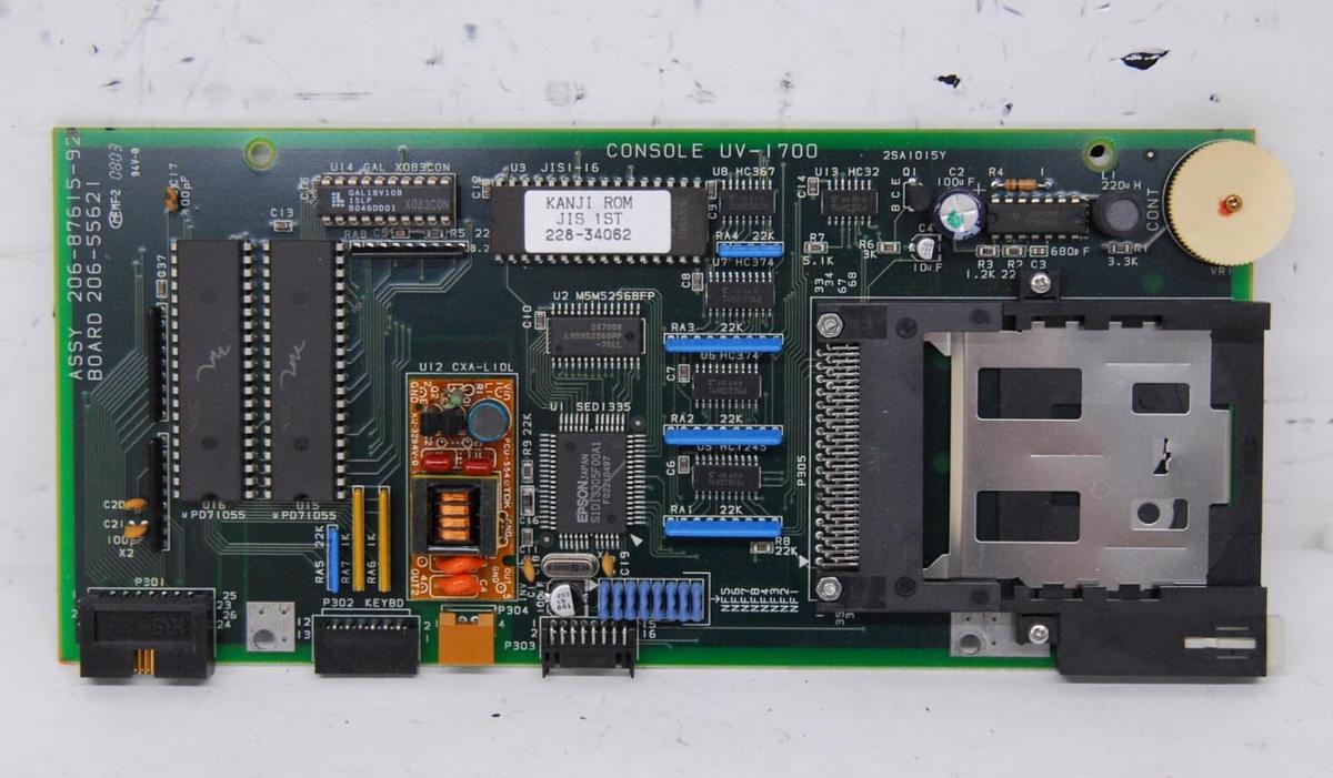 Used Shimadzu UV-1700 - 206-87615-92 Console Board (KANJI ROM 228-34062)