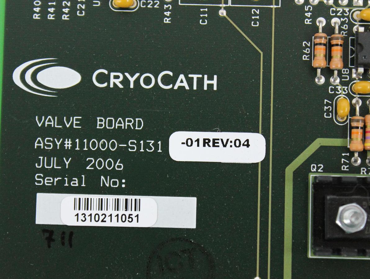 Used Cryocath Valve Board 11000-S131-01 Rev 04