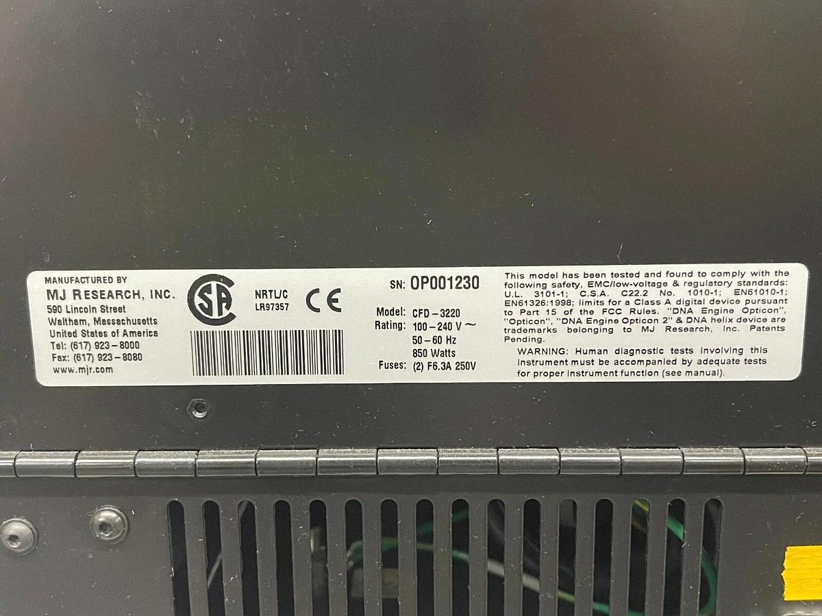 Used MJ Research CFD-3220 Opticon-2 DNA Engine Continuous Fluorescence Detector