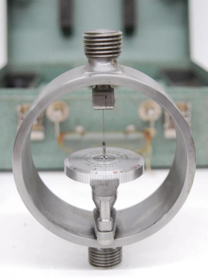 Used Morehouse 5000 LB Capacity Proving Ring W/ Case - Missing Rod