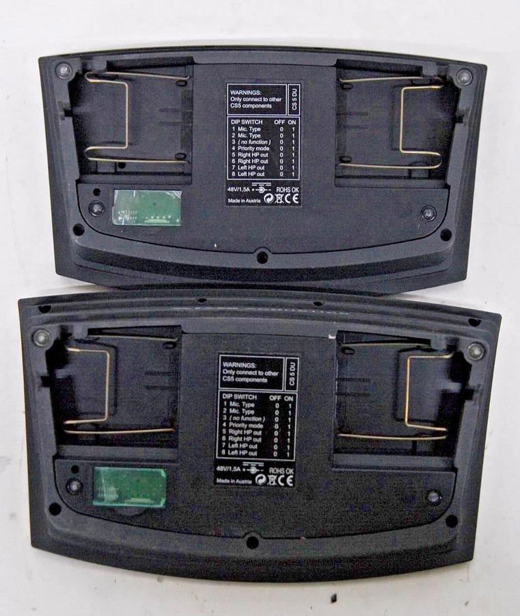 Used AKG CS5 DU Conference Delegate Base Unit W/ Microphone, 1x AC Adapter - Lot of 2