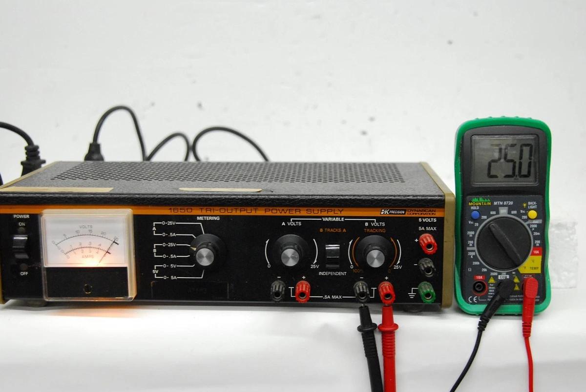 Used B&K Precision Dynascan 1650 Tri-Output Power Supply - TESTED