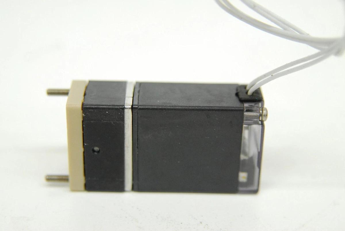 Used Burkert 6606 Direct-Acting Rocker Solenoid Valve (12 VDC, 3.4 W, 87 PSIG)