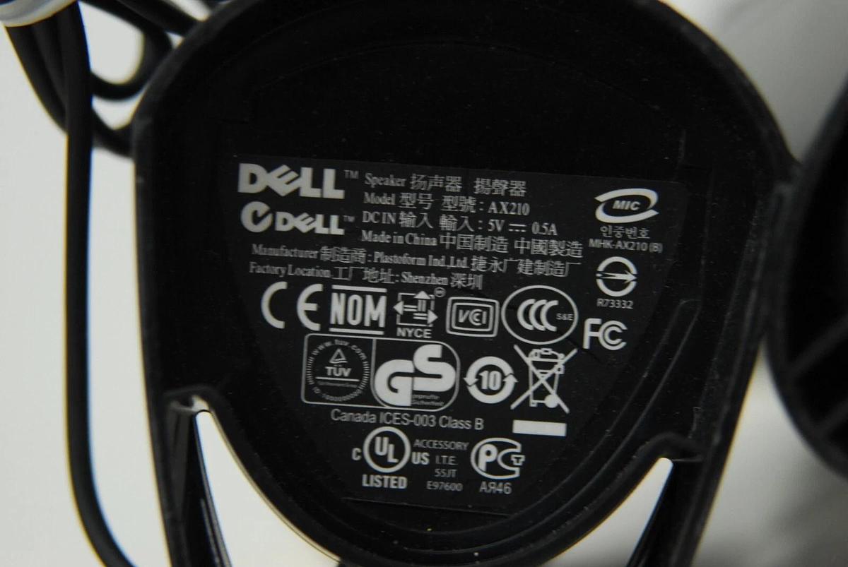 Used Dell AX210 USB 2.0 Powered Speaker - Black