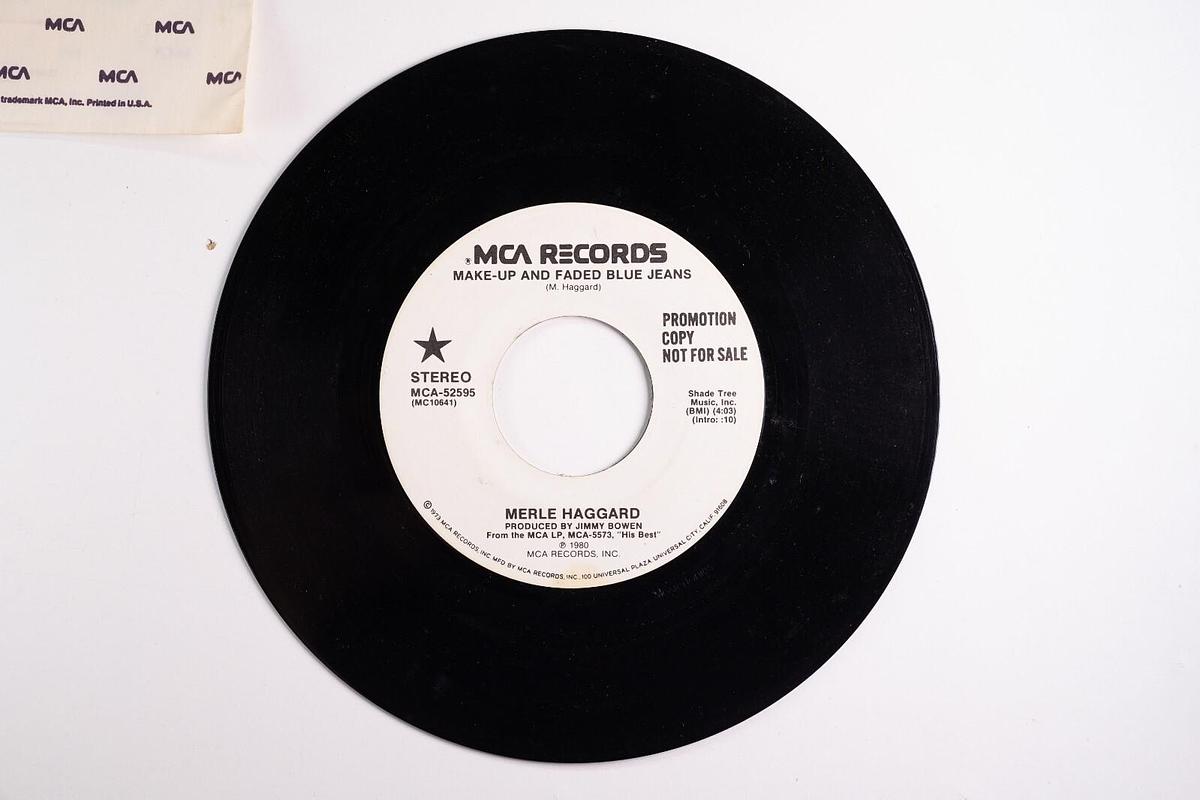 Used Merle Haggard Make‐Up and Faded Blue Jeans Promo 45