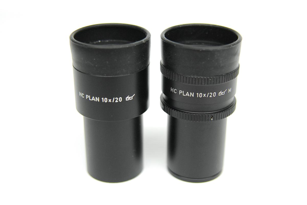 Used Leica HC PLAN 10x/20 507801 507802 Microscope Eyepiece Set