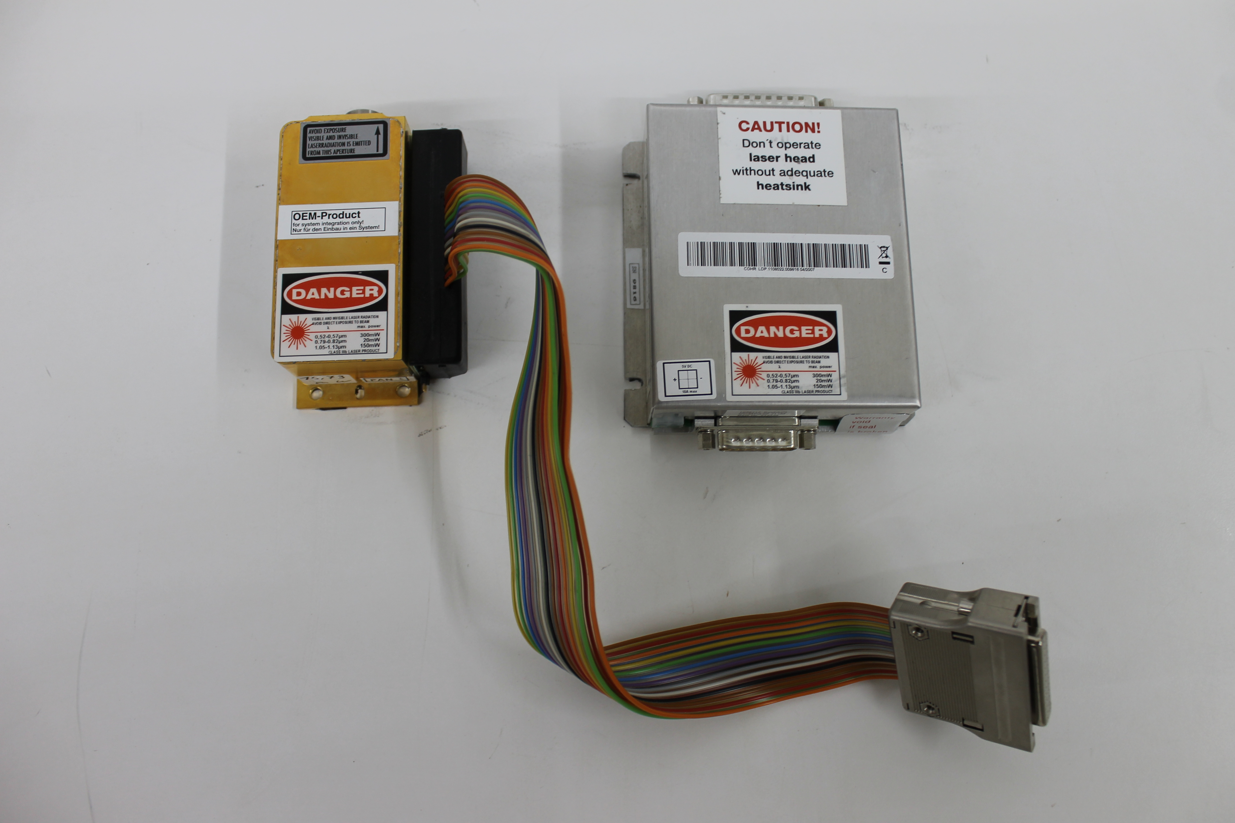 Used Coherent Compass 215M-15 Laser Head, Power Unit, and Cable