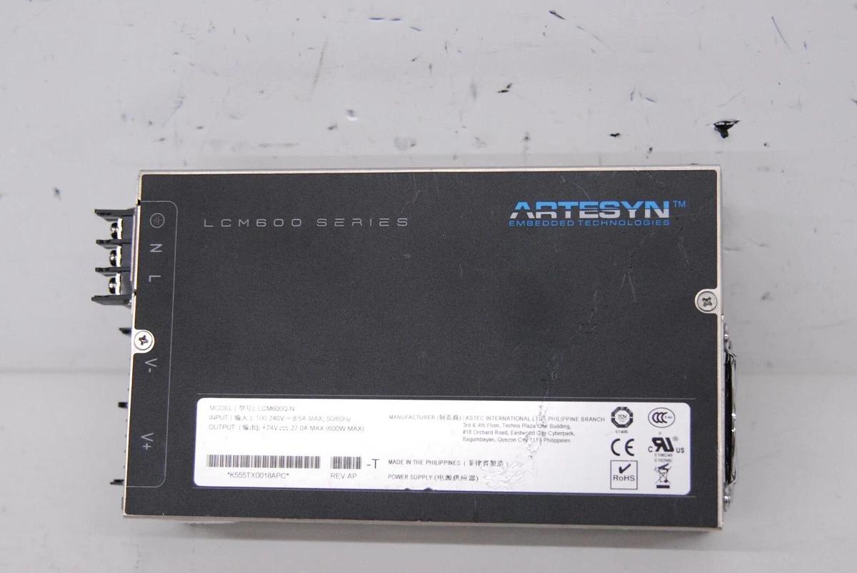 Used Artesyn LCM600Q-N LCM600 Series Power Supply 100-240V~8.5A 24V 27A