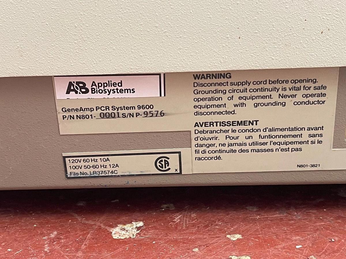 Used Applied Biosystems GeneAmp PCR System 9600 - TESTED
