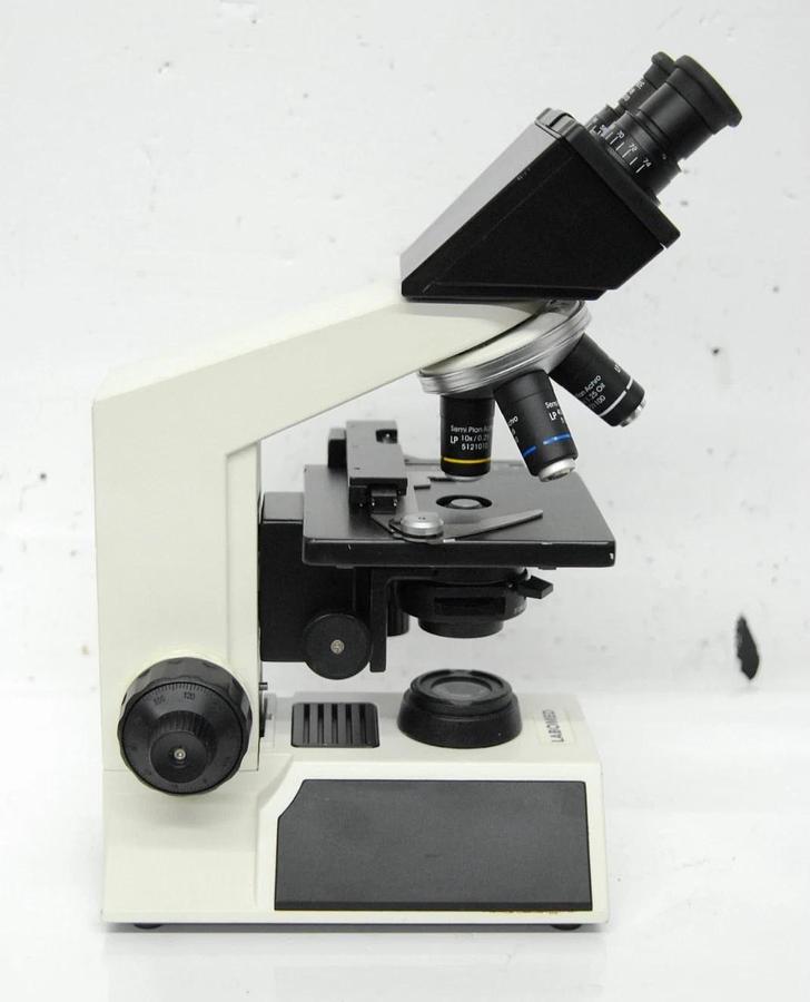 Used Labomed CX L Binocular Microscope W/ 4/10/40/100x Semi Plan Achro Objectives