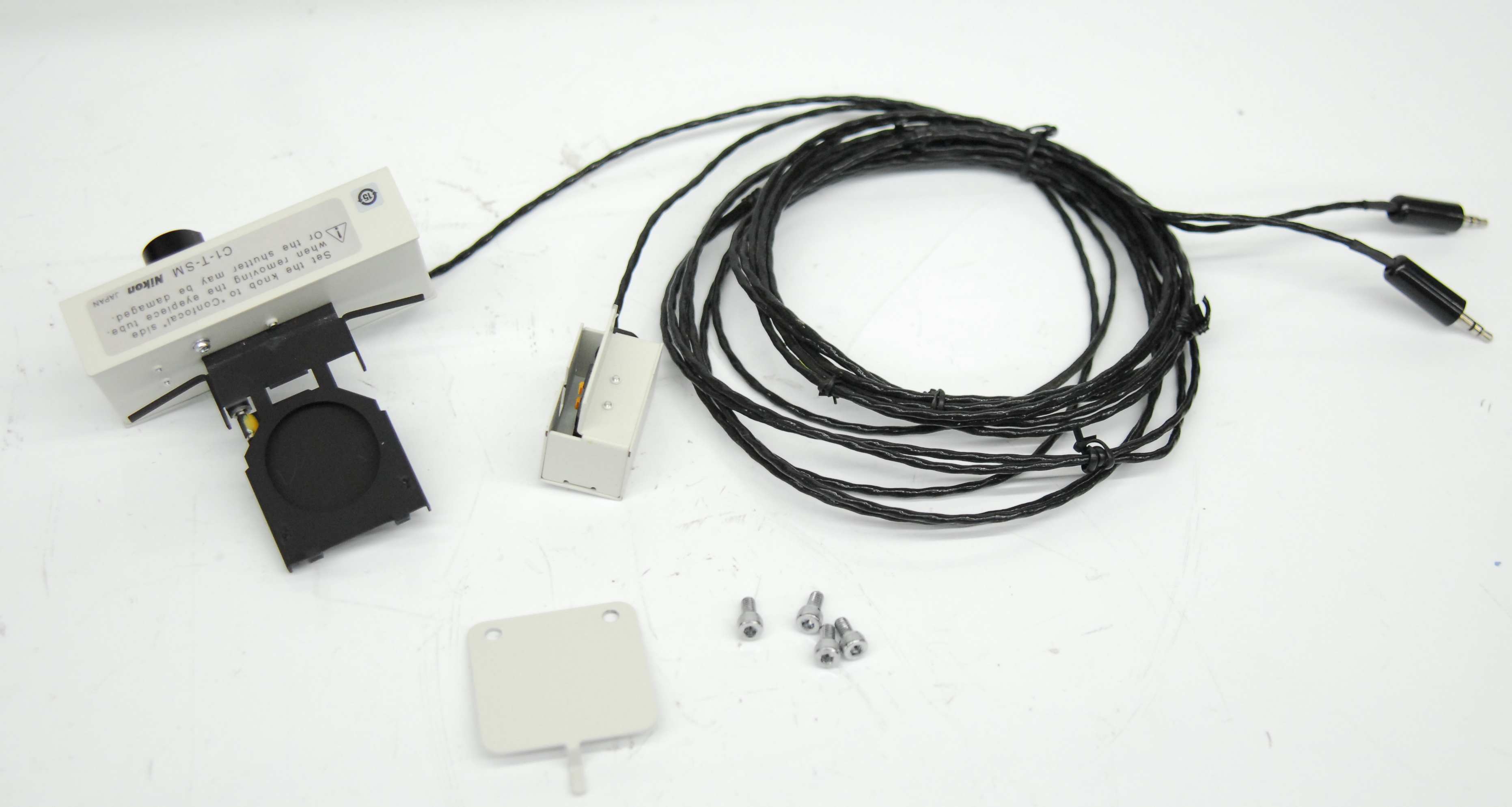 Used Nikon C1-T-SM D-Eclipse Confocal Microscope Laser Safety Shutter w/ Pillar Interlock Switch