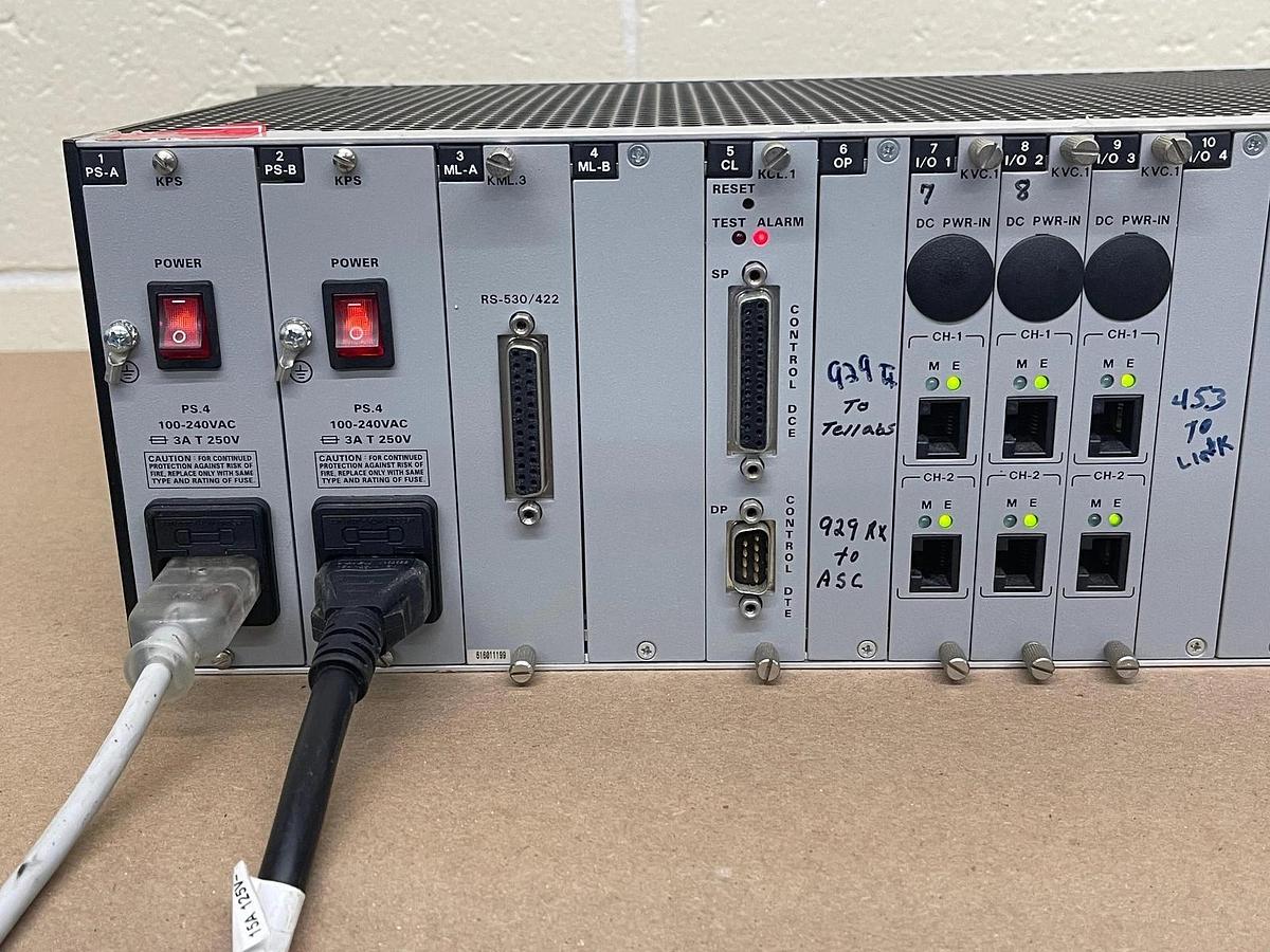 Used California Microwave MDS MX-2000 Digital Multiplexer (4200583000) W/ Cards